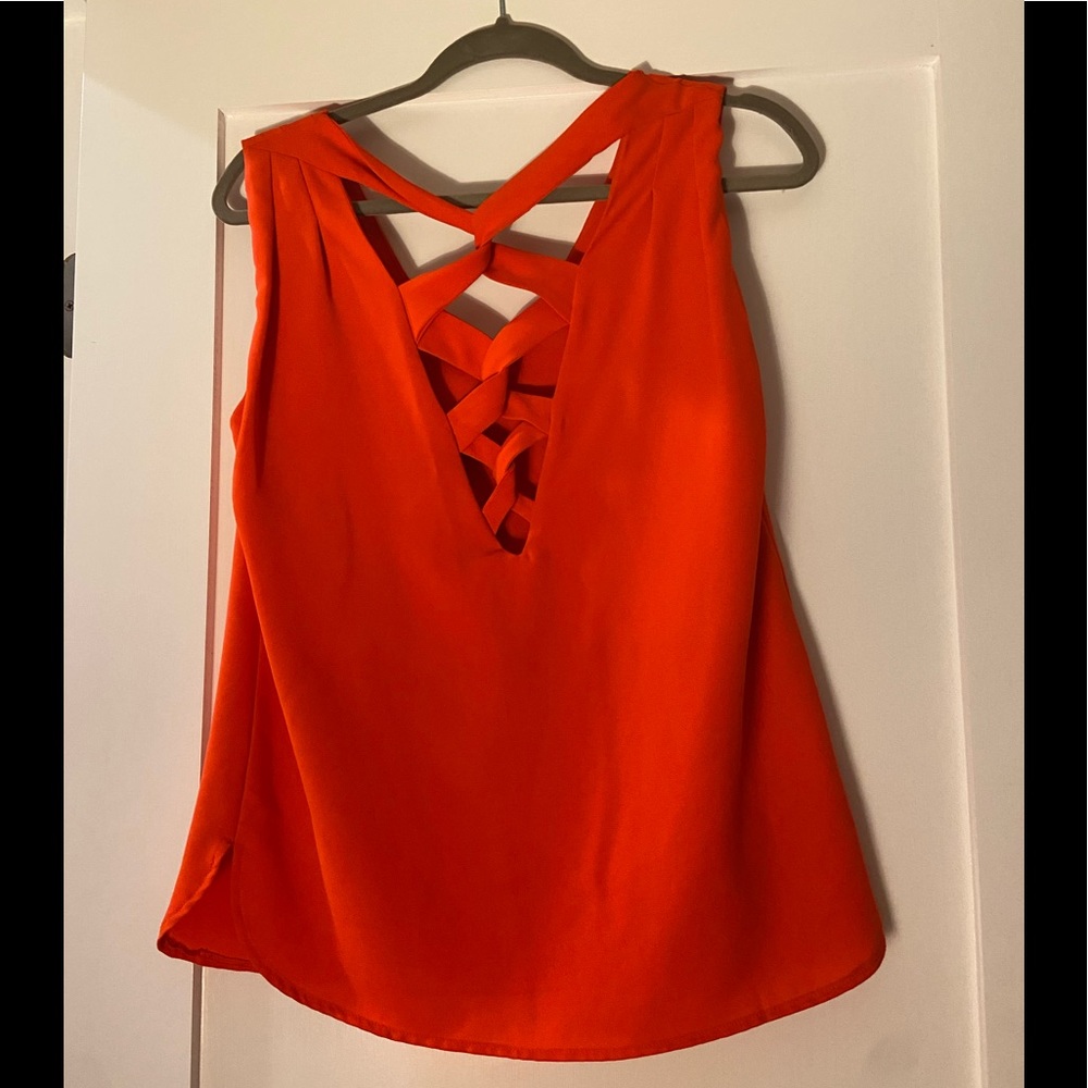 Sugar Lips Size Small Orange Blouse